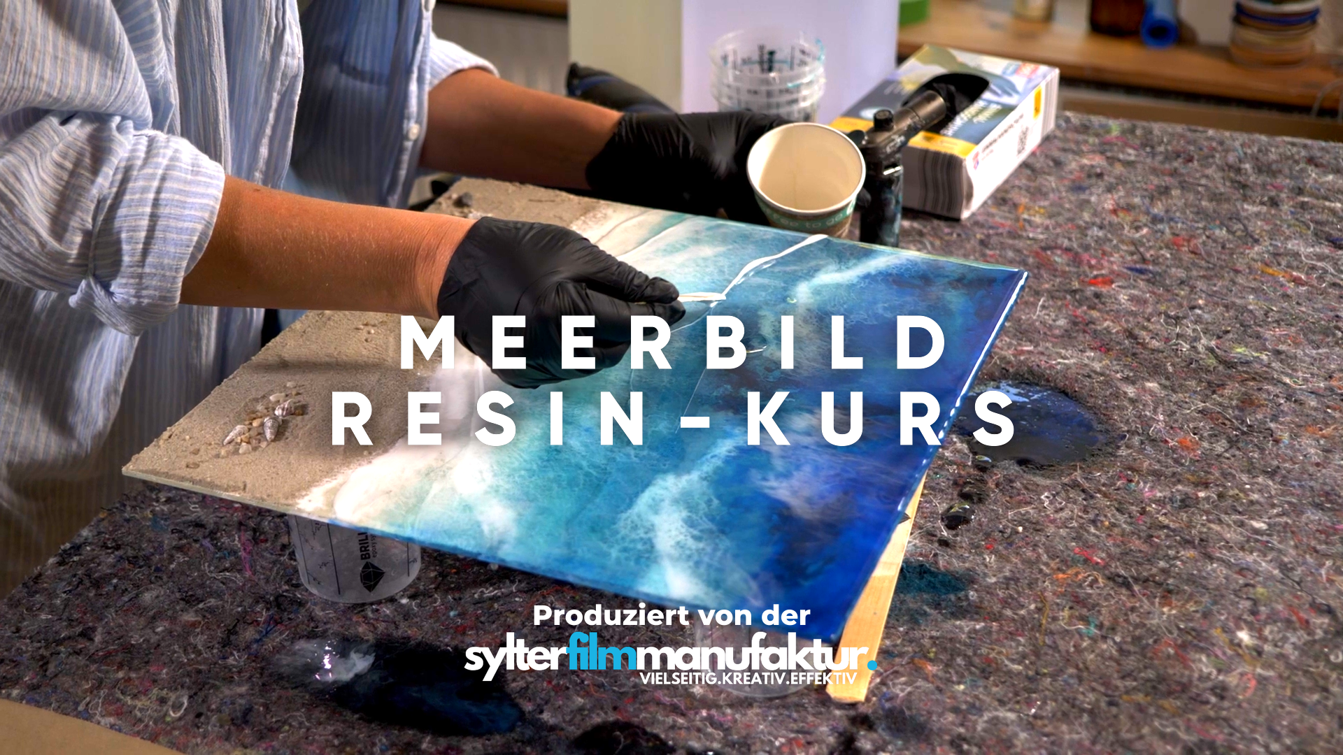 Syltbild: Meerbild Resin-Art Online Kurs
